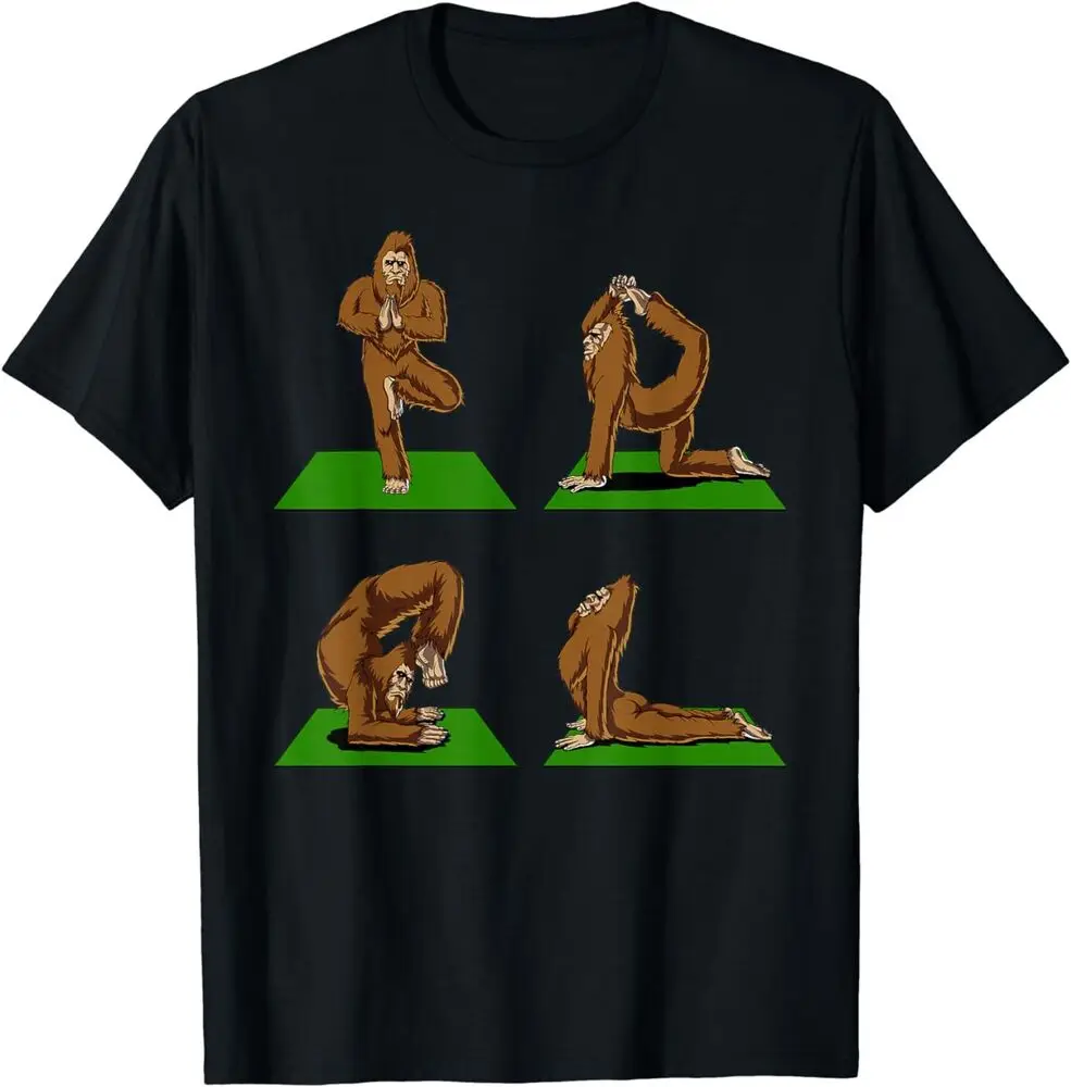 Bigft Yoga Workout Namaste Cryptozoology Cryptid Best T-Shirt For Men Clothing Women Tees Y2K Tops Unisex Summer Short Sleeve