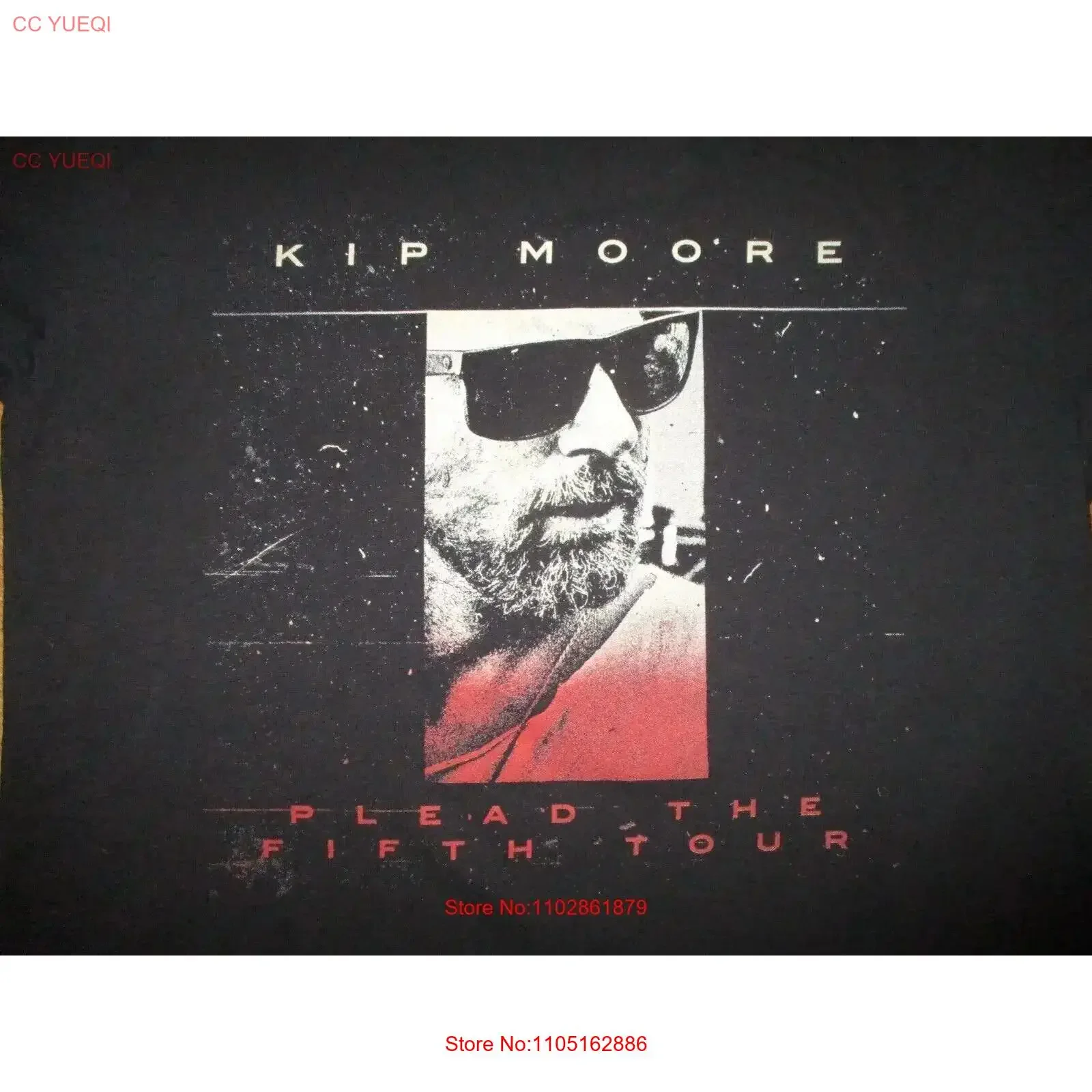 KIP MOORE CONCERT T SHIRT Plead Fifth 2017 Tour Dates Cities Adult MEDIUM vintage Washed Top For Everyday Wear fashion Stylish