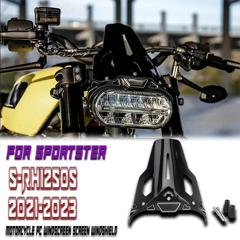 

Motorcycle PC Windscreen Screen Windshield Fairing Accessories Black For Sportster S Sportster S RH1250S 2021-2022 2022 2023