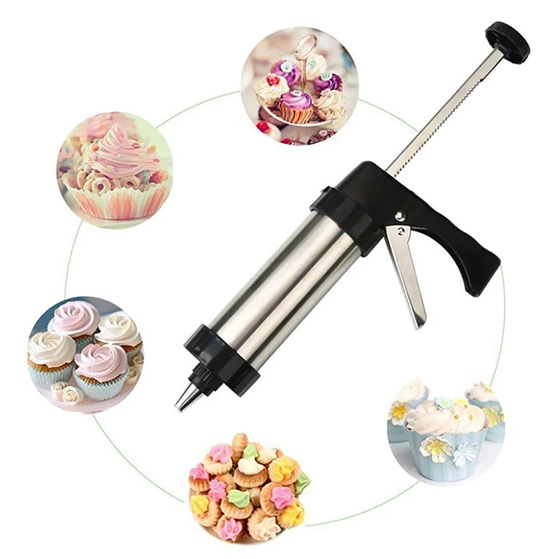 Stainless Steel Cookie Decorative Gun Biscuit Hand Pressing Machine Household DIY Baking Tools Accessory Инструменты для выпечки