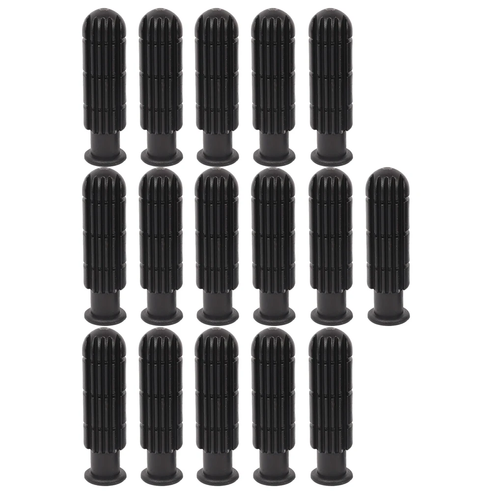 

16 Pcs Handles Football Machine Table Soccer Game Grips Replace for Parts Black Child