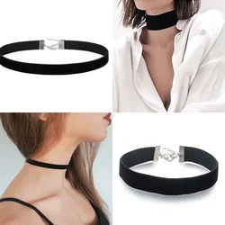 Punk Style Personality Black Flannel Lace Choker for Women Charm Hip Hop Rock Party Clavicle Chain Jewelry Accessories Wholesale