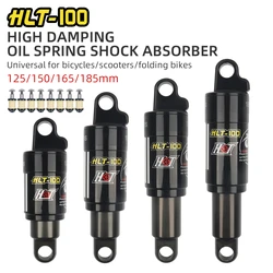 HLT-100 MTB Rear Suspension Absorber 125 150 165 185mm Electric Scooter Shock Absorber Mountain Bike Oil Spring Shock Absorber
