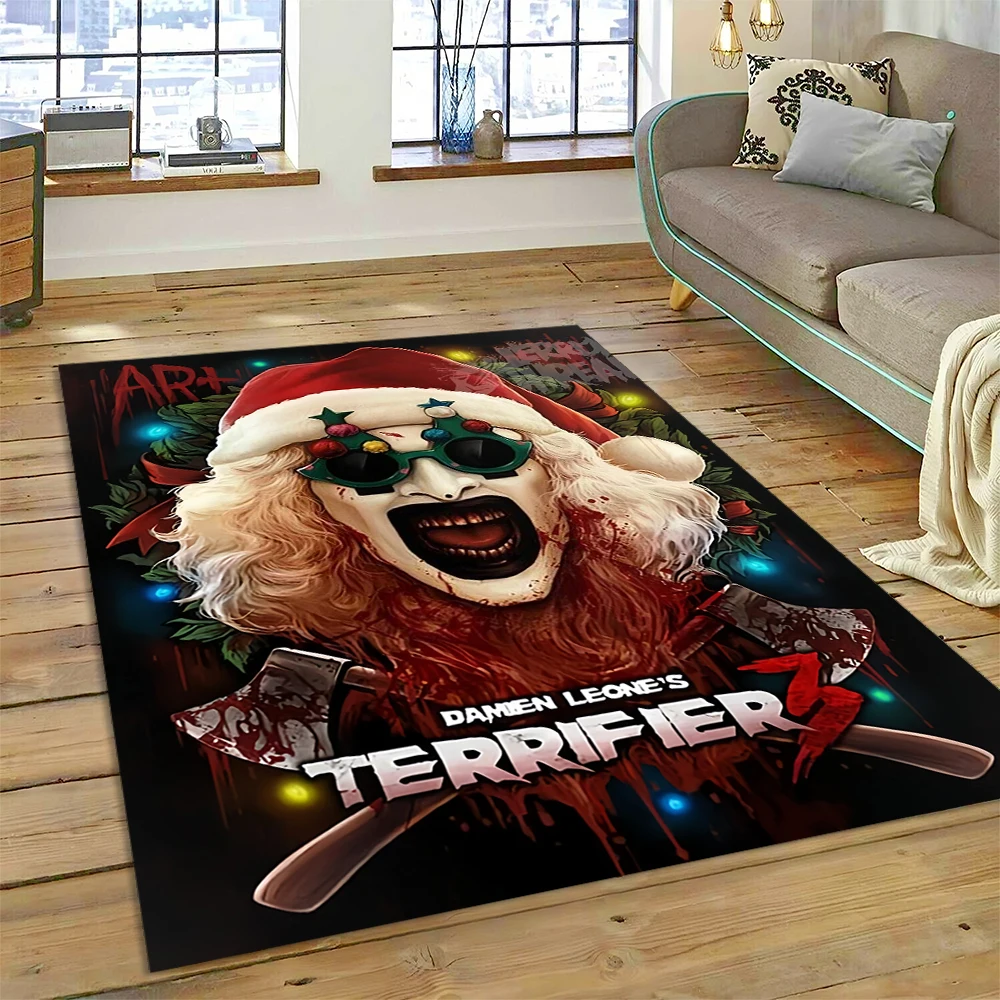 27 Style Terrifier 3 Horror Clown Movie Flim Carpet Rug for Bedroom Living Room Home Sofa Decoration,kids Play Decor Floor Mat