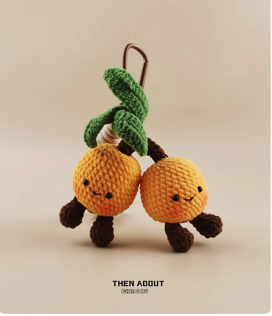 Cute Loquat Elf bag pendant pendant Keychain pendant niche high sense gift.
