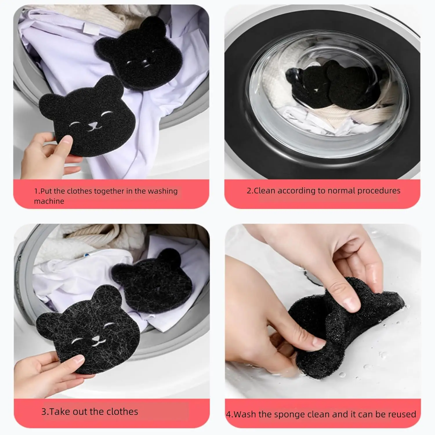 Washing Machine Hair Glue Machine  Washable  Reusable  Hair Removal Sheet  Pet Hair Collection  Plush Drum  Wave Wheel Universal image 5