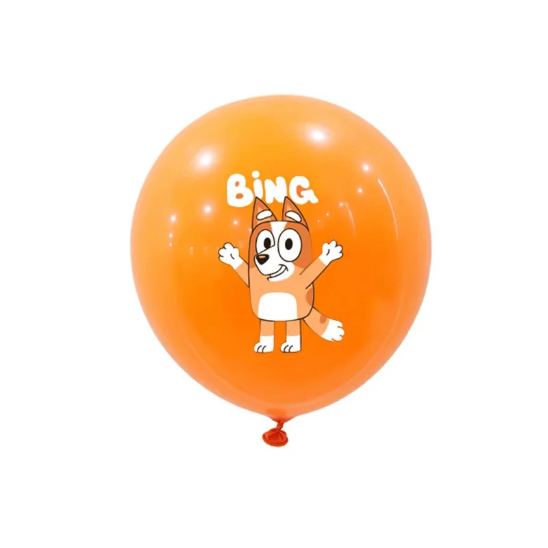 10 stks 12 inch Bluey Hond Latex Ballonnen Set Blauw Bingo Hond Familie Verjaardagsfeestje Kinderen Speelgoed Cartoon Ballonnen Baby douche Globos