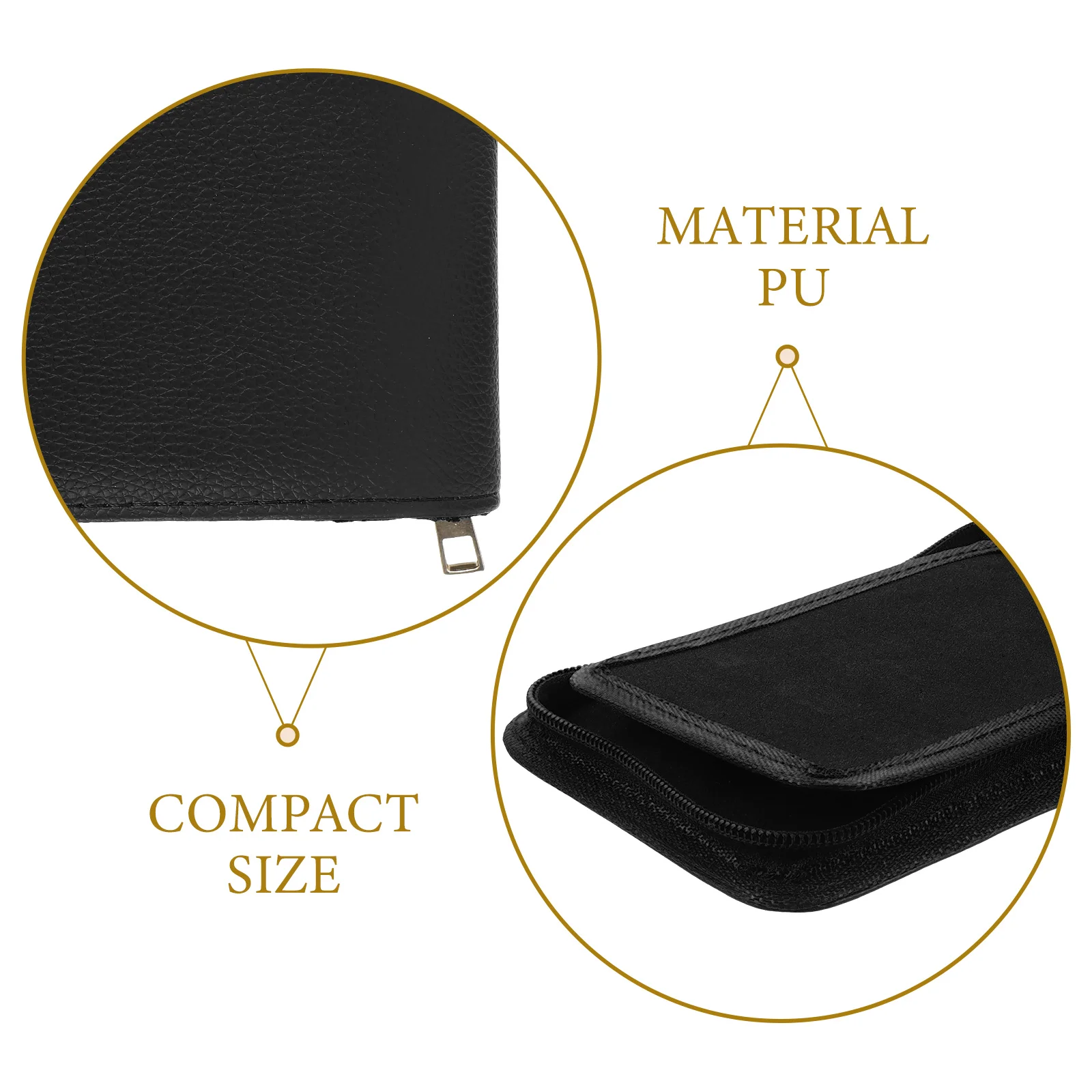 

Delicate Pen Display Case PU Pen Holder Compact Size for Desk Office School Business Trip Stationery Protection