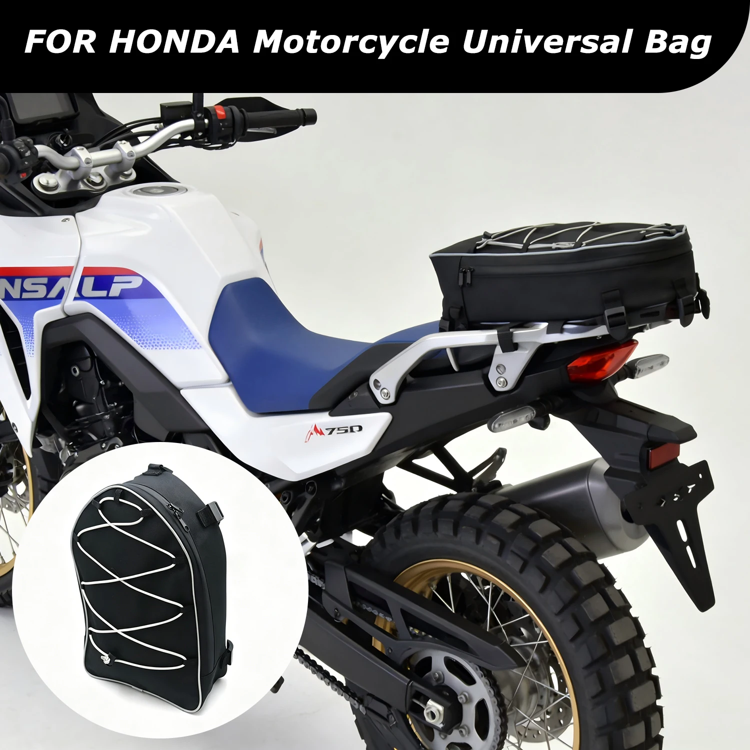 Motorcycle Rear Fender Tail Bag Tool Bags Universal Storage For Honda CRF450R RWE RX CRF300L RALLY CRF250L CRF1100 NC750X NX500
