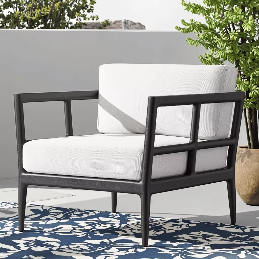 

#Green New Arrival Outdoor Furniture Aluminum Single Sofa