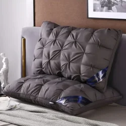 48x74cm Luxury White Goose Down Pillows Down-proof King Queen 100% Cotton Bedding 3D Style Rectangle Pillow for You Lover Gift