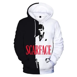 Movie Scarface 3D felpa con cappuccio felpe Tony Montana Harajuku Streetwear felpe con cappuccio uomo/donna moda bambini Pullover abbigliamento uomo cappotto