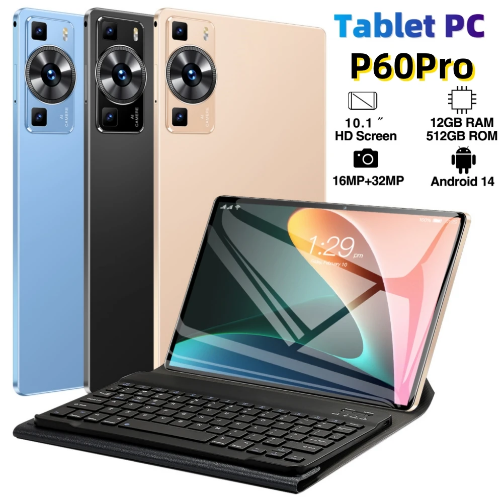 

Tablet PC 5G P60 Pro 2024 Global Versio Snapdrago 888 16GB+1TB 11Inch 4K Android WIFI Bluetooth Dual SIM Card Phone Call Tablet