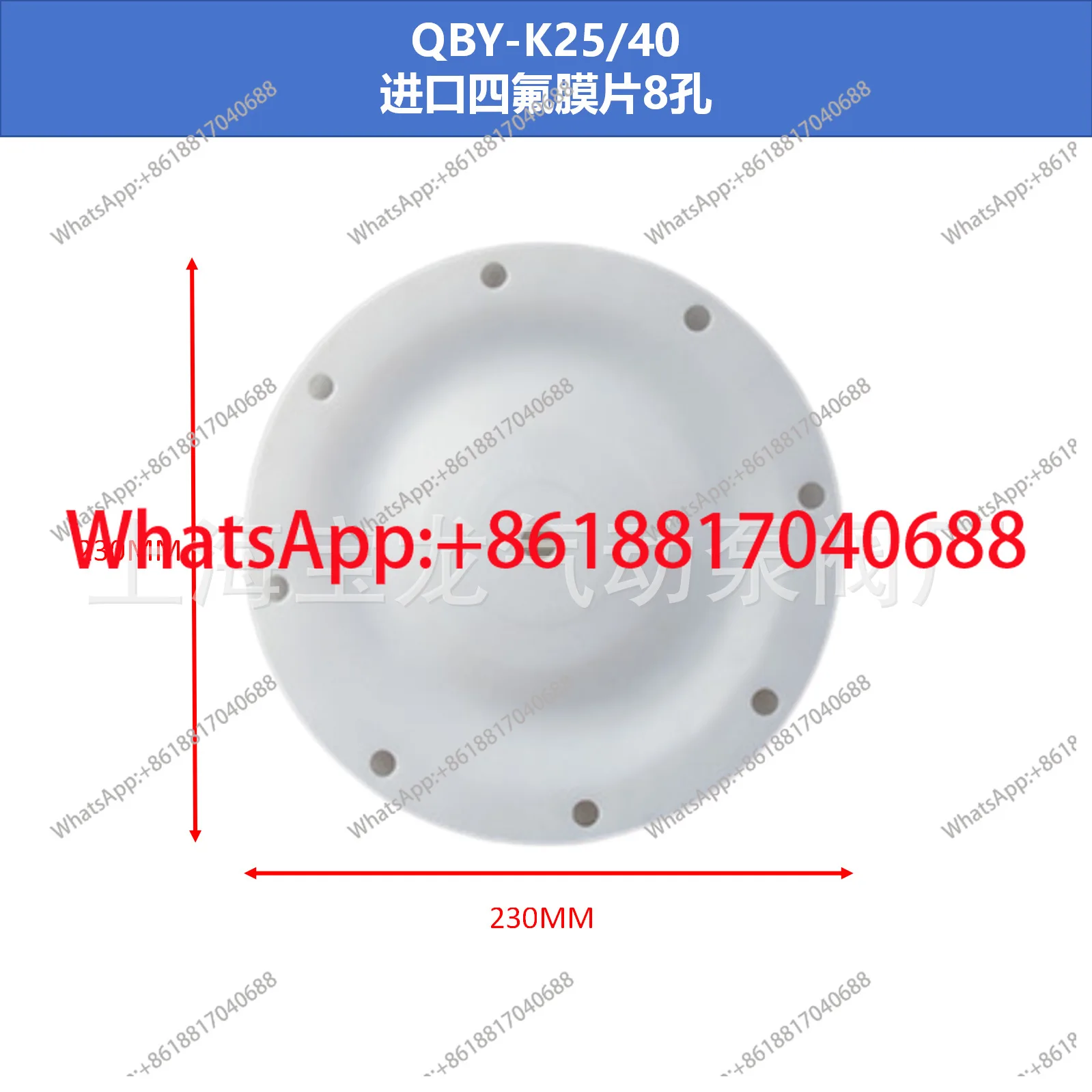 QBY pneumatic diaphragm pump membrane accessories Dingqing Mountain Road PTFE F46 diaphragm