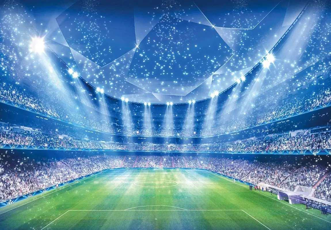 Soccer Field Photography Background Boy Sports Backdrop Field Auditorium Lighting Birthday Games Event Party Banner Decoration