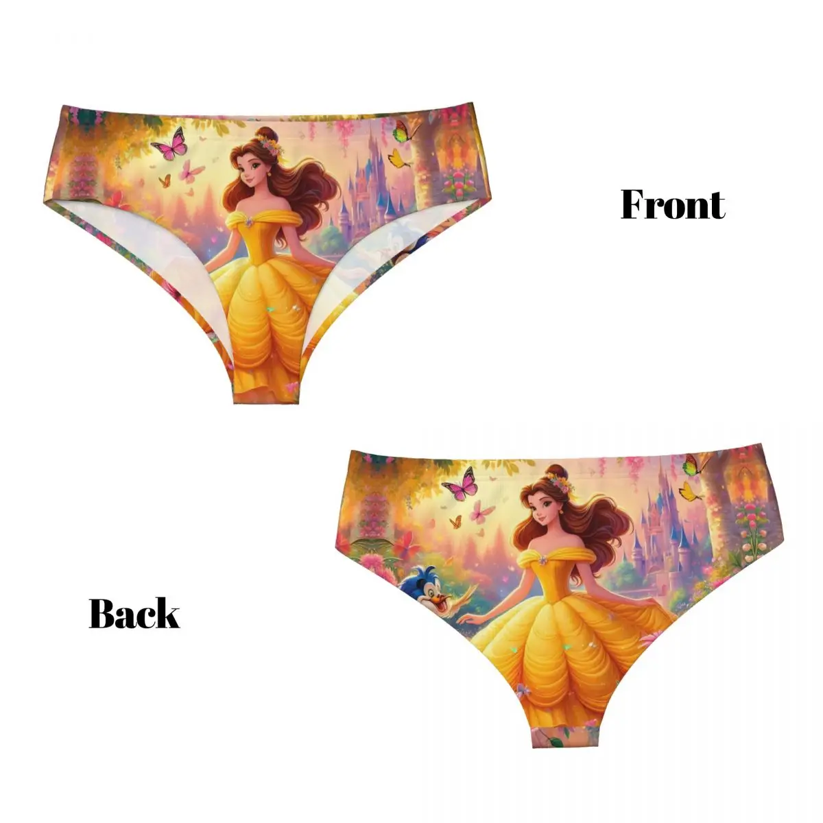 사용자 정의 여성의 아름다움과 야수 사랑 장미 간단한 팬티 여성 컴포트 속옷 팬티