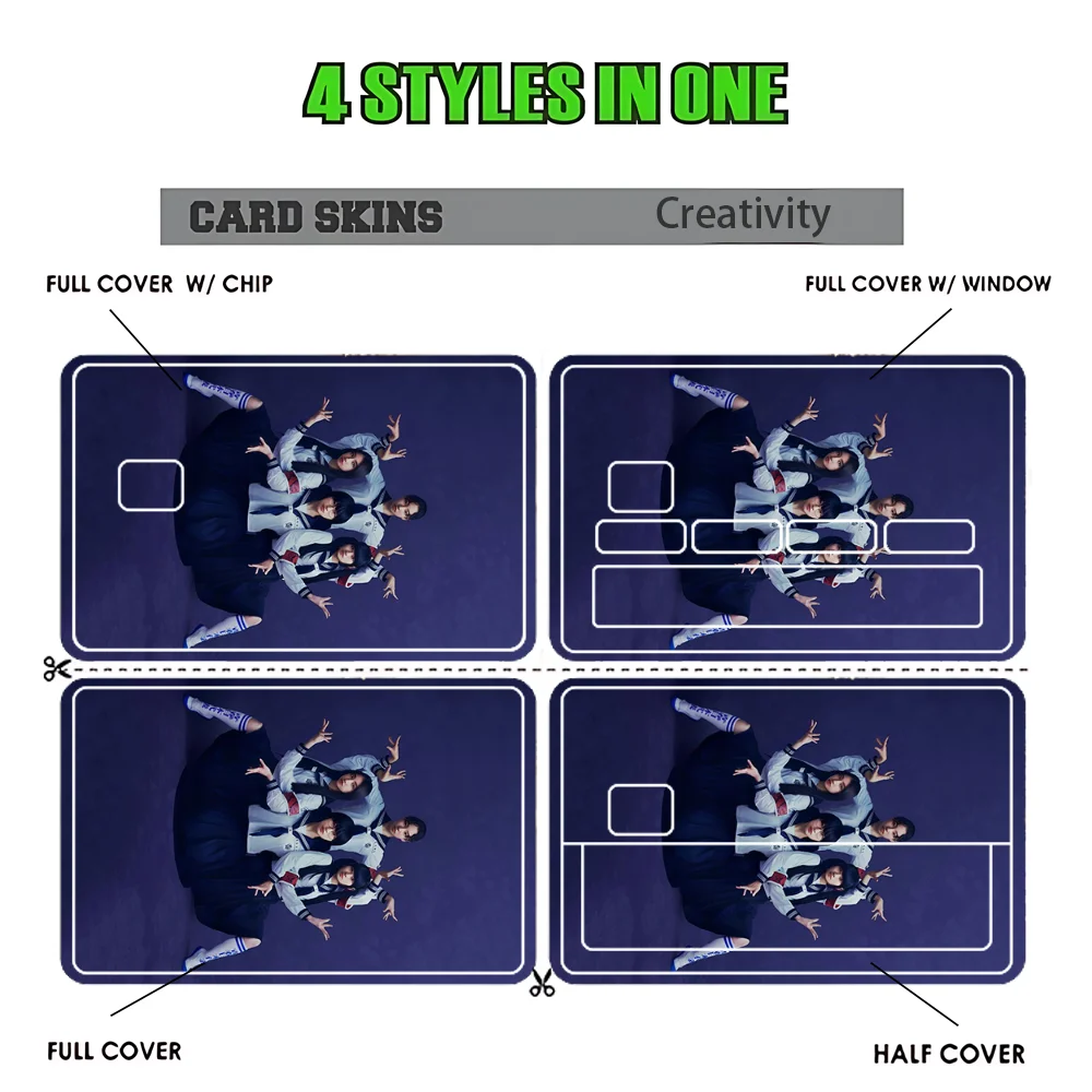 Jpop A-ATARASHII G-GAKKO ملصقات الكرتون بطاقة الائتمان فيزا الخصم البنك بطاقة شحن حافلة مترو ملصق مضاد للمياه ملصق الديكور