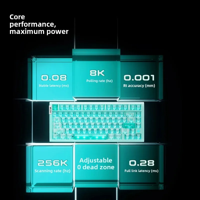 ATK RS7 Air Magnetic Switch Wired RGB Mechanical Keyboard 75% RGB Hot-Swappable Hall Effect Gaming Keyboard Sensitive