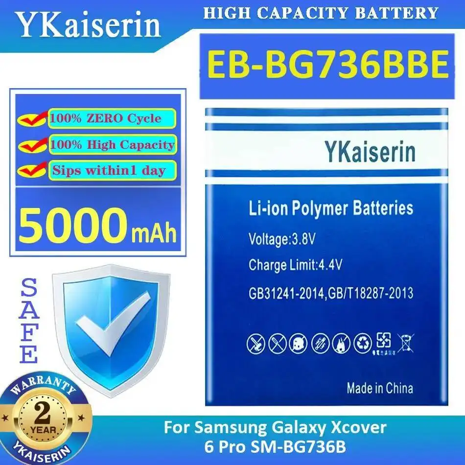 

Fast Charging EB-BG736BBE 5000Mah For Samsung Galaxy Xcover 6 Pro SM-BG736B Mobile Phone Battery