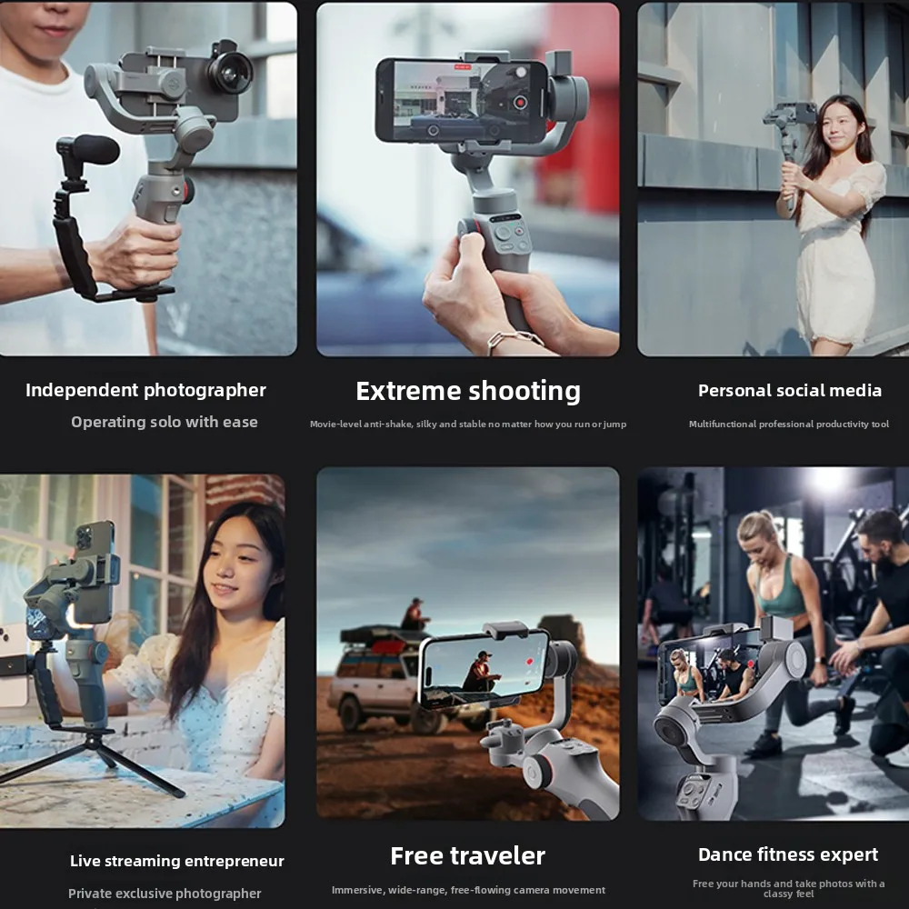 Capture5 Gimbal Stabilizer Face Tracking Bracket Portable Shooting Tool Perfect For Live Streaming Vlog Content Creation Smooth