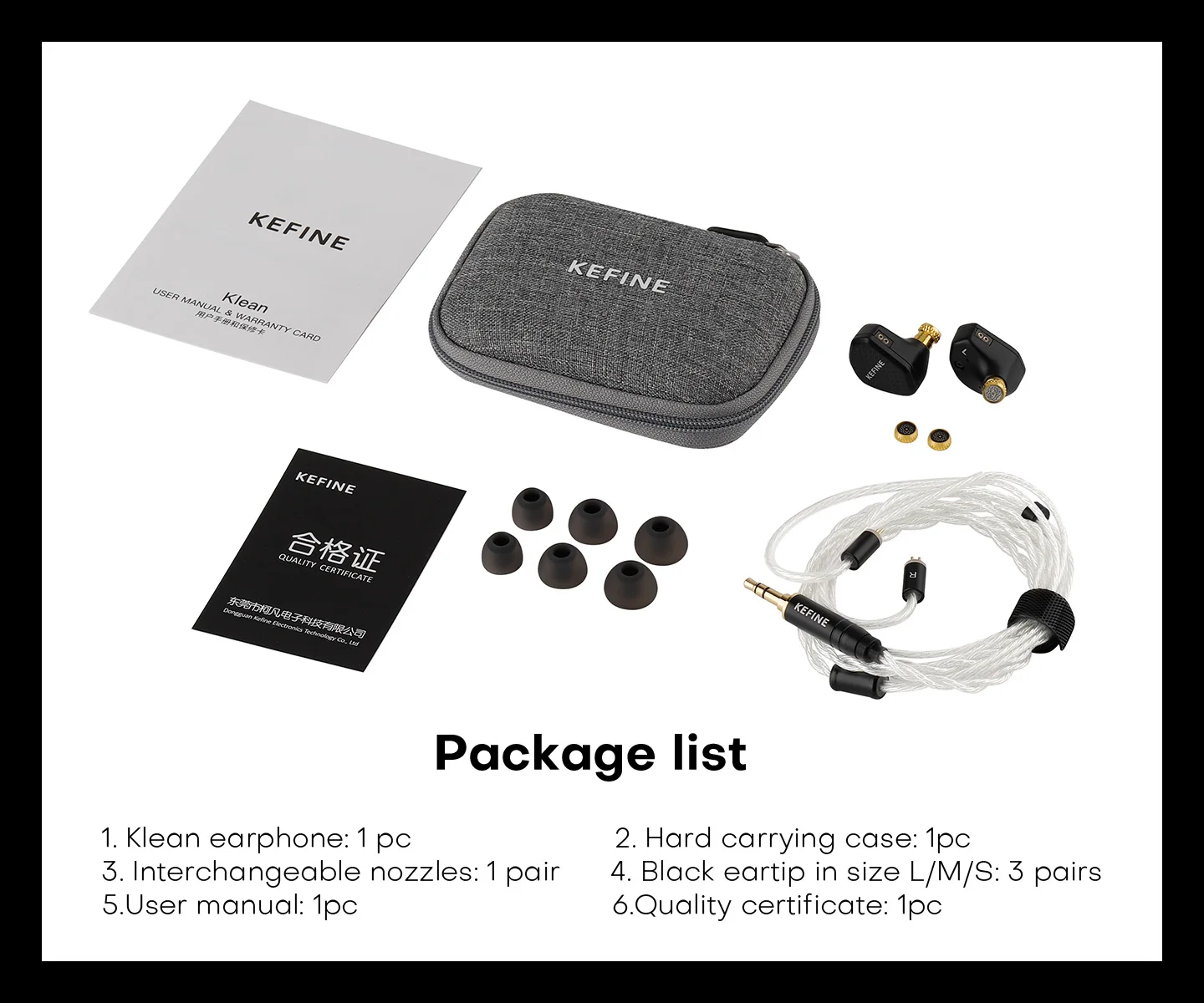 Kefine Klean 10 mm DLC-Membran-Kopfhörer mit dynamischem Treiber, HiFi-IEM-Kopfhörer mit hochreinem versilbertem Kupferdraht für sauberes Signal – Detail 11