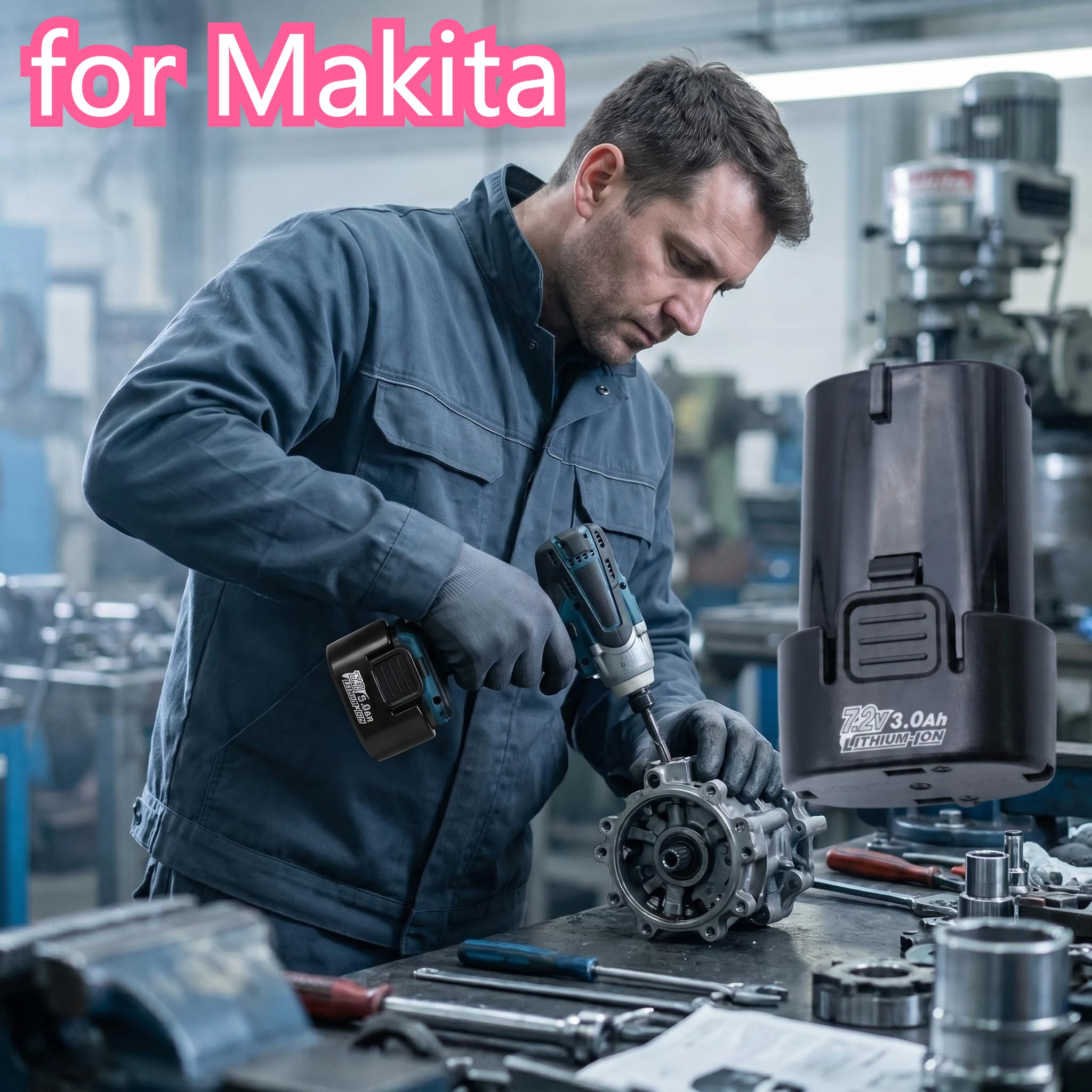 

High power 7.2V 3000mah for Makita BL7010 BL0715 DF010 DF012 DF022 7.2-4 194355-2 194356-3 electric tool battery