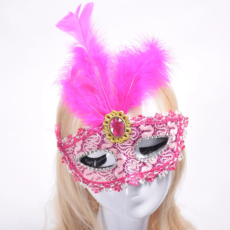 20pcs/lot New Party Masks Halloween Christmas Masquerade Feather Mask Fashion Women Sexy Half Face Masked