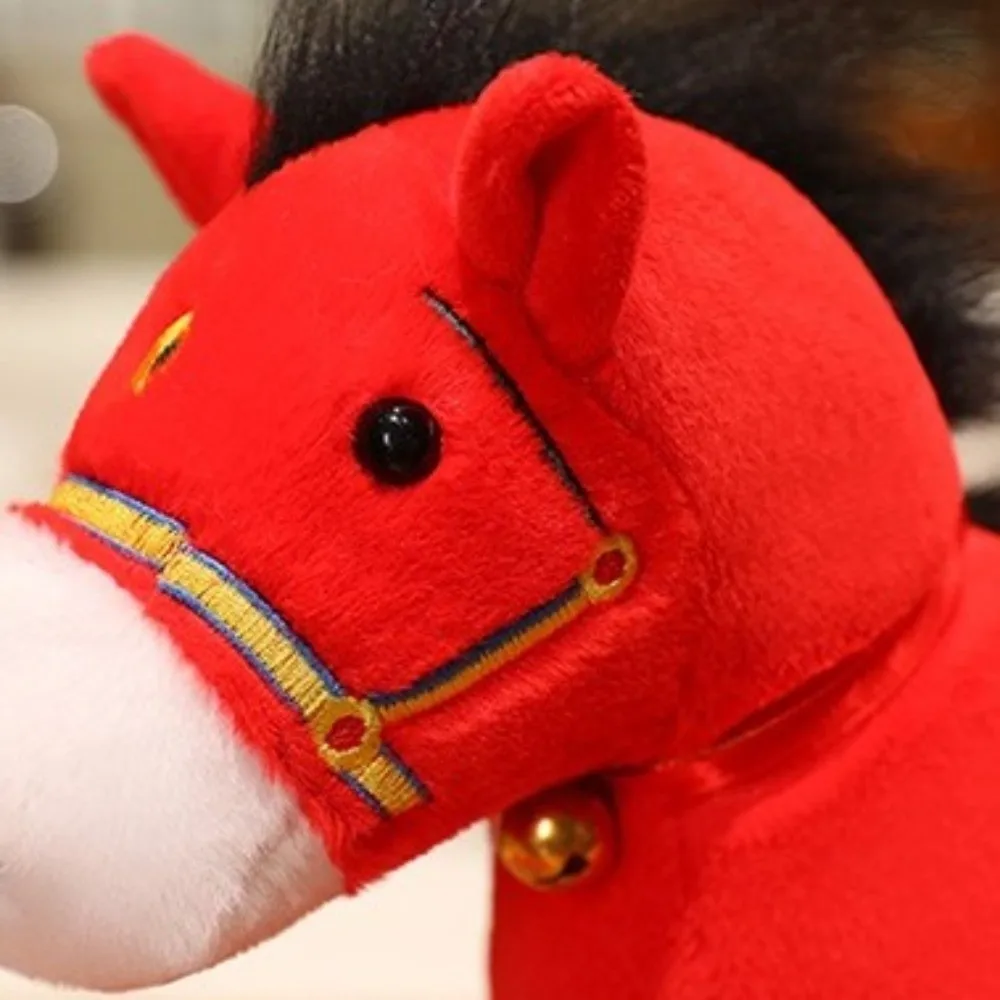 Bonito kawaii pelúcia cavalo boneca fofo estilo chinês dos desenhos animados corcel boneca 17/22/30cm macio brinquedos de pelúcia decoração festiva