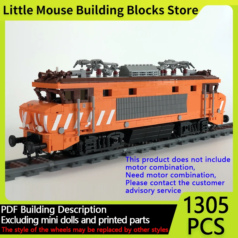 

City Car Model MOC Building Bricks Type 2600 Electric Locomotive Modular Technology Gifts Holiday Assemble Children Toys Suit
