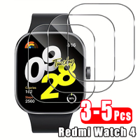 3-5Pcs Premium Tempered Glass For Xiaomi Redmi Watch4 Smartwatch Screen Protector For Watch 4 Clear Anti-scratch Film