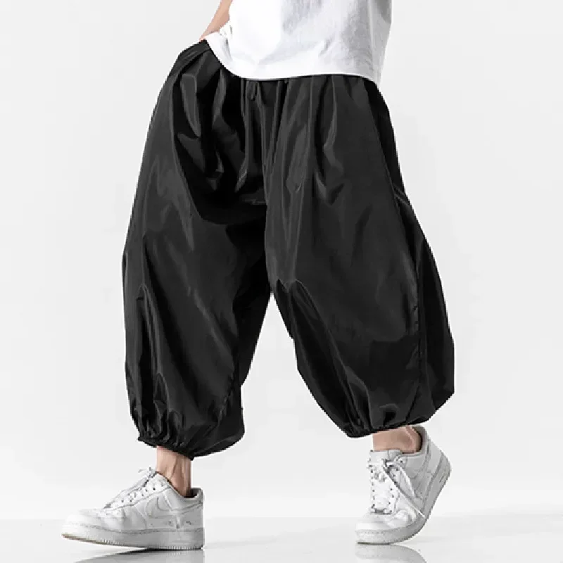 

Chinese Style Casual Loose Harem Bloomers Japanese Harajuku Fashion Retro Men's Pants Oriental Sports Jogging Pants