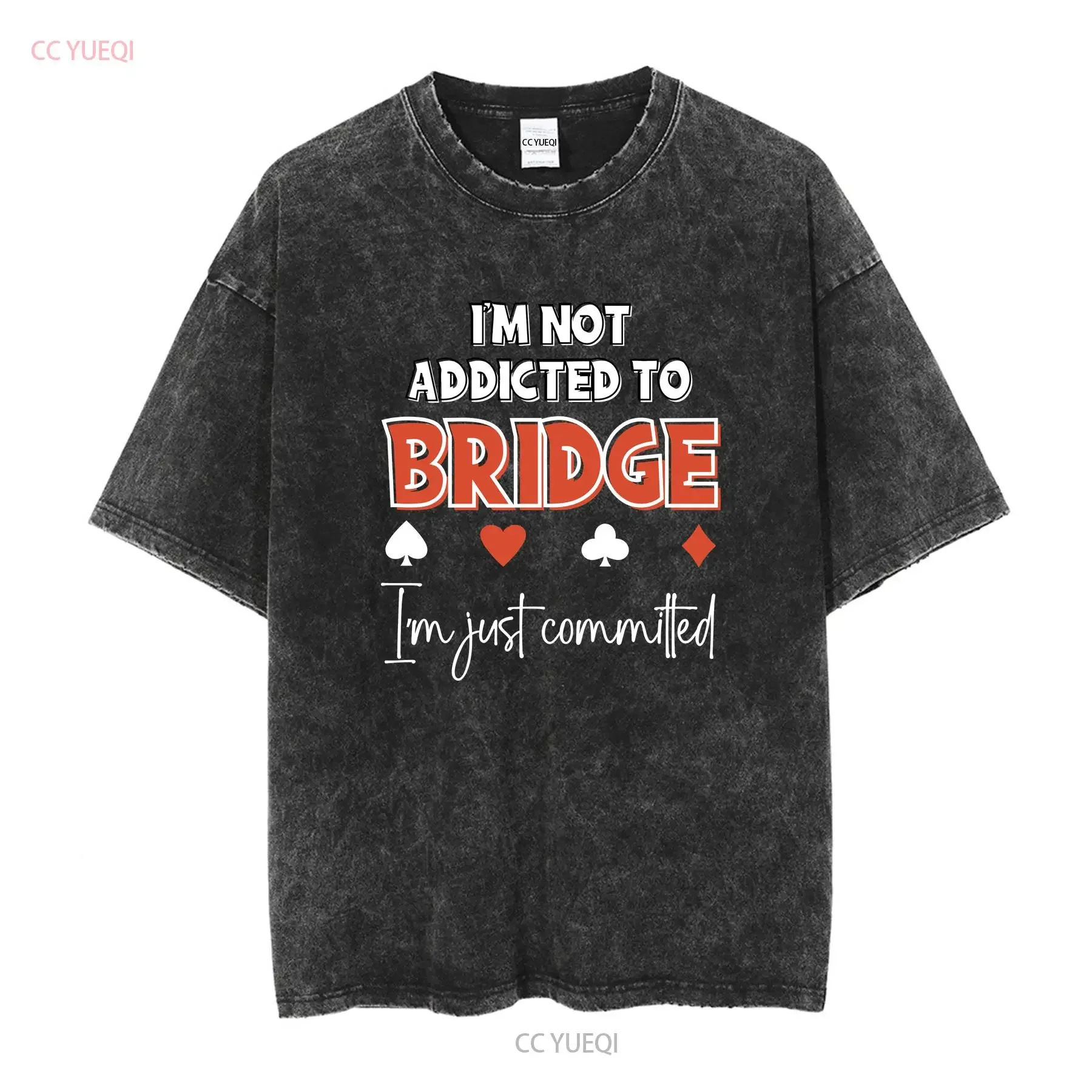 Bridge shirt Cards Couples T For Wife Retired Playing Card Deck Games Partner Grandma long or short sleeves vintage Washed