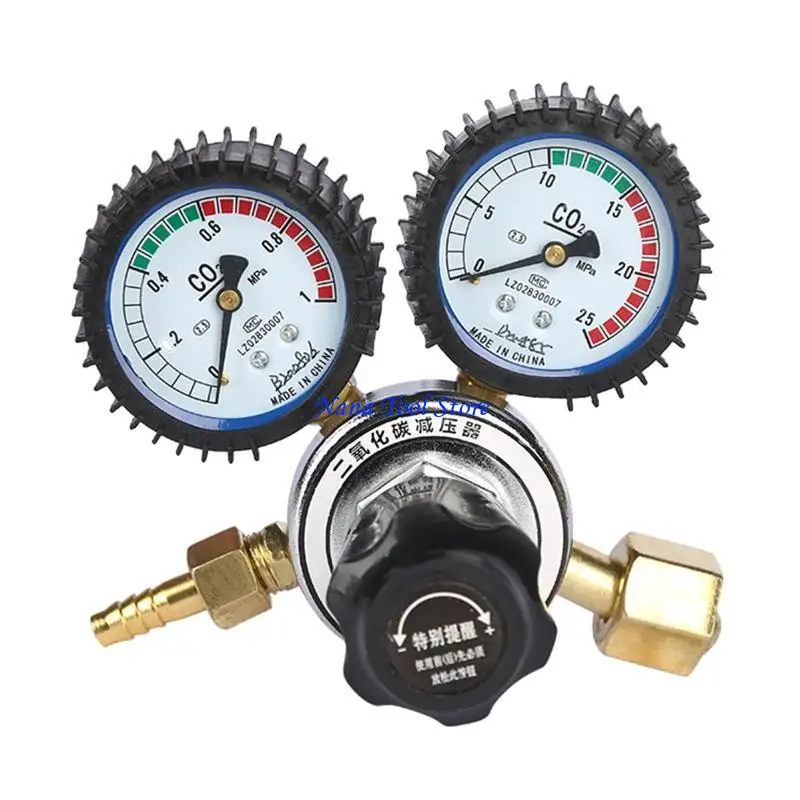 

JU64 0-25Mpa Argon Regulator CO2 Mig Tig Meter Gas Regulators Flowmeter Welding Weld Double Gauge Pressure Reducer Meter
