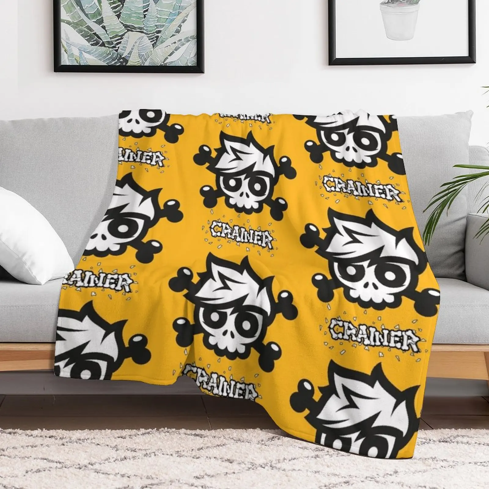 Crainer Exclusive Logo Throw Blanket Plush for sofa Blankets