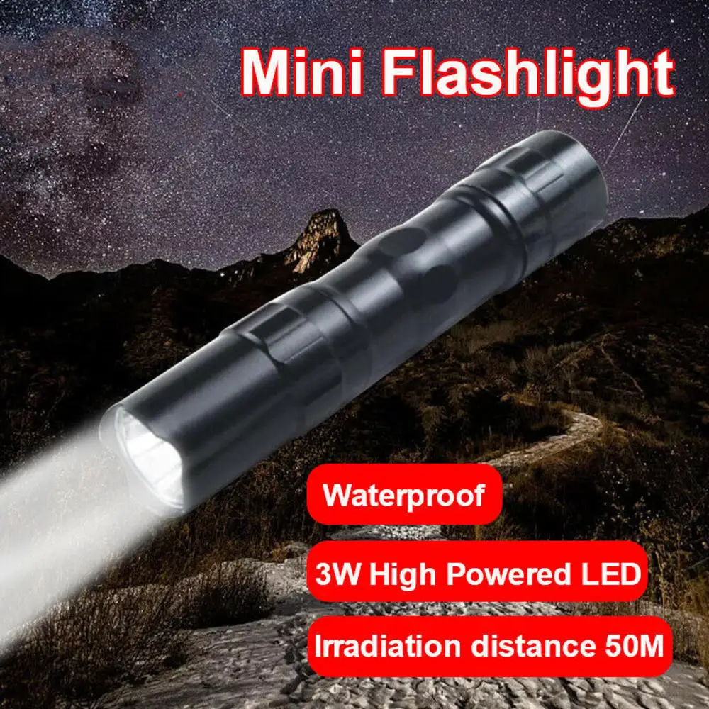 Mini Small Torch Handheld Powerful LED Tacticals Pocket Waterproof Flashlight Non-Slip Torch For Camping Home Travel Emergencies