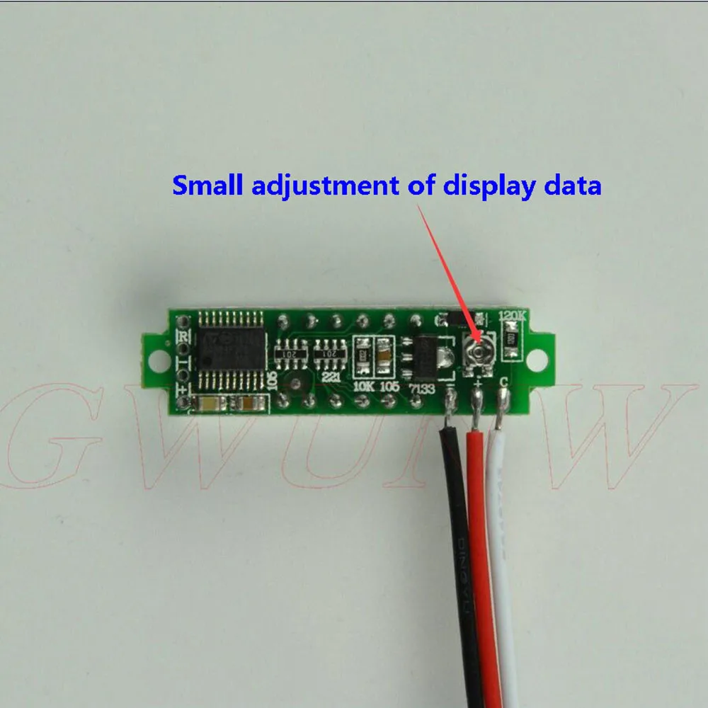 Imagem -05 - Levou Voltímetro Digital Medidor de Tensão de Alta Precisão Monitor da Bateria 4bit 028 Polegadas dc 500v 300v 200v 100v 10v 5v 12v