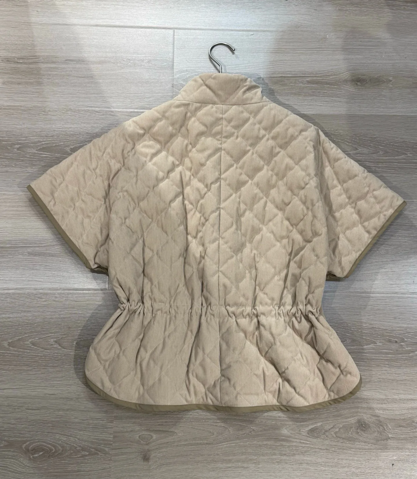 Abrigo acolchado de pana con diamantes a cuadros de ganso blanco para mujer, otoño e invierno, nuevo