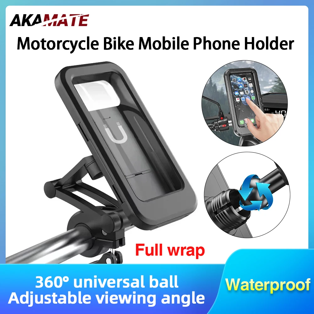 

Подставка для телефона на мотоцикле, водонепроницаемая, универсальная, с вращением на 360° велосипеда ° Регулируемая подставка для телефона на мотоцикле Регулируемая установка