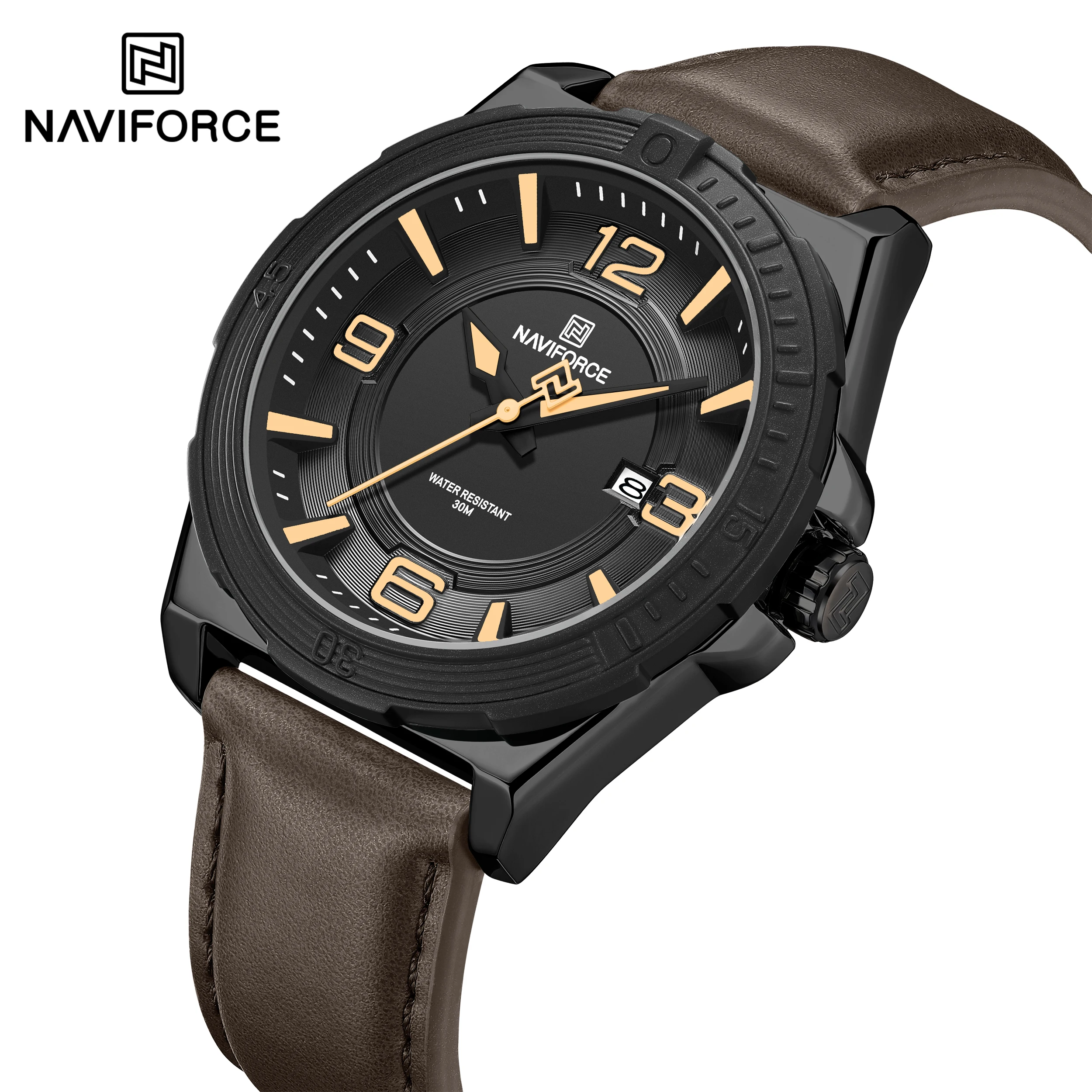 Naviforce NF8084 Original Quartz Watch for Men 3ATM Waterproof Business Classic Wristwatch