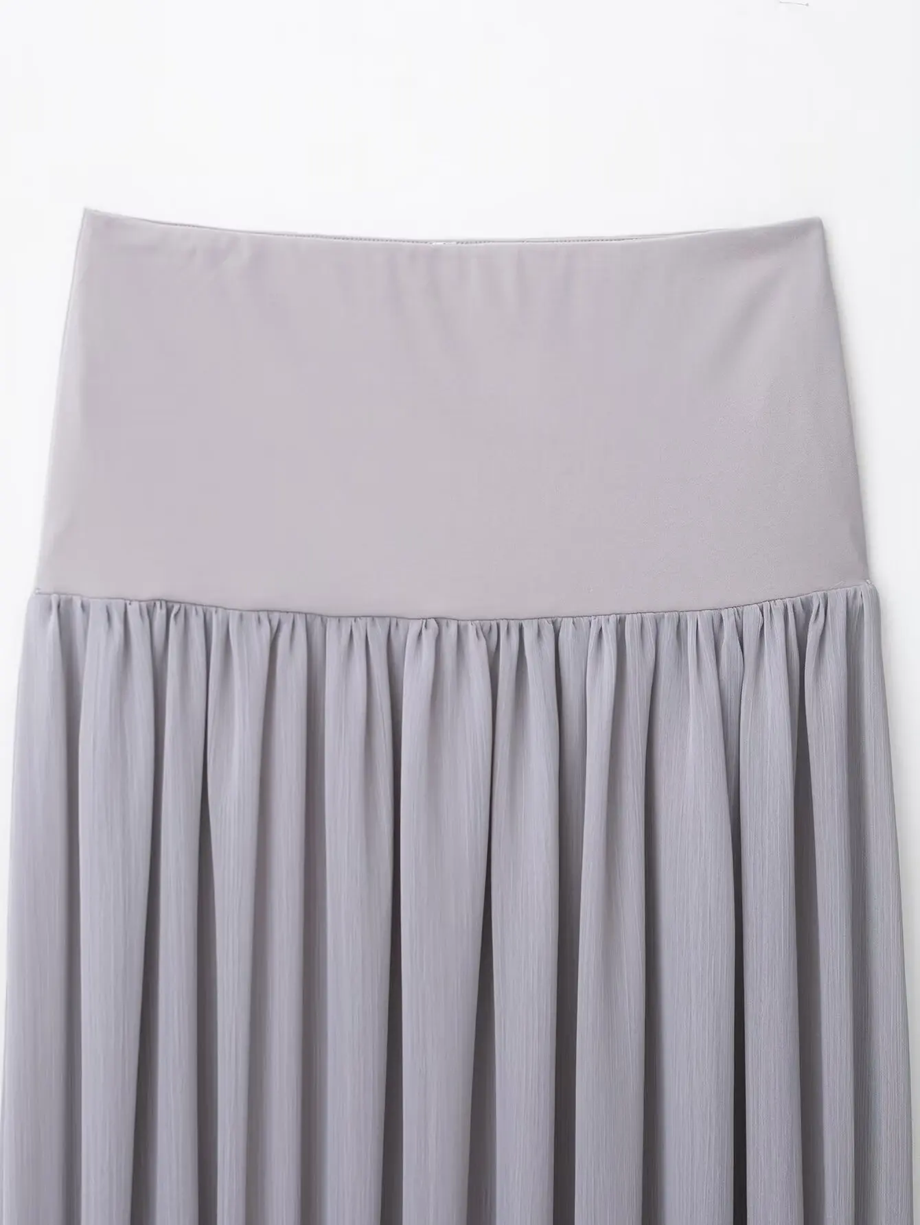 Elegante Frauen Mode Stricken Chiffon Patchwork Falten Ball Midi Rock Faldas Mujer Weibliche Sommer Beiläufige Dünne Röcke QUN9311