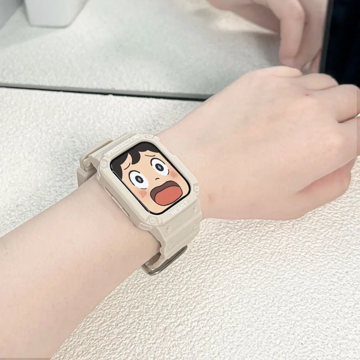 Apple Watch用の透明なシリコンスポーツストラップ,Apple Watch用のシリコンストラップ,iwatch,41mm, 45mm, 9mm, 8mm,7mm,6,se,40mm, 44mm 42mm、38mm