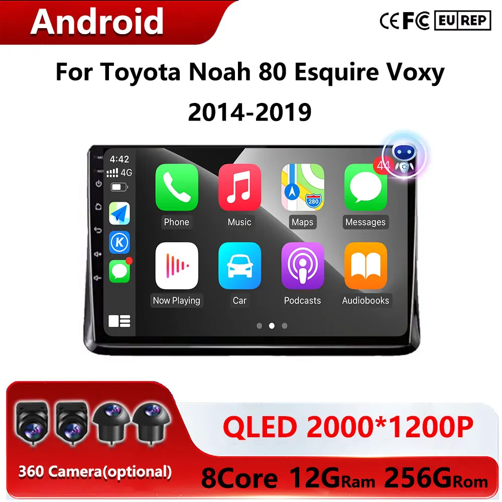 

10 '' For Toyota Noah 80 Esquire Voxy 2014 2015 2016 2017 2018 2019 WiFi Touch Screen GPS Car Audio Multimedia Player Android 15