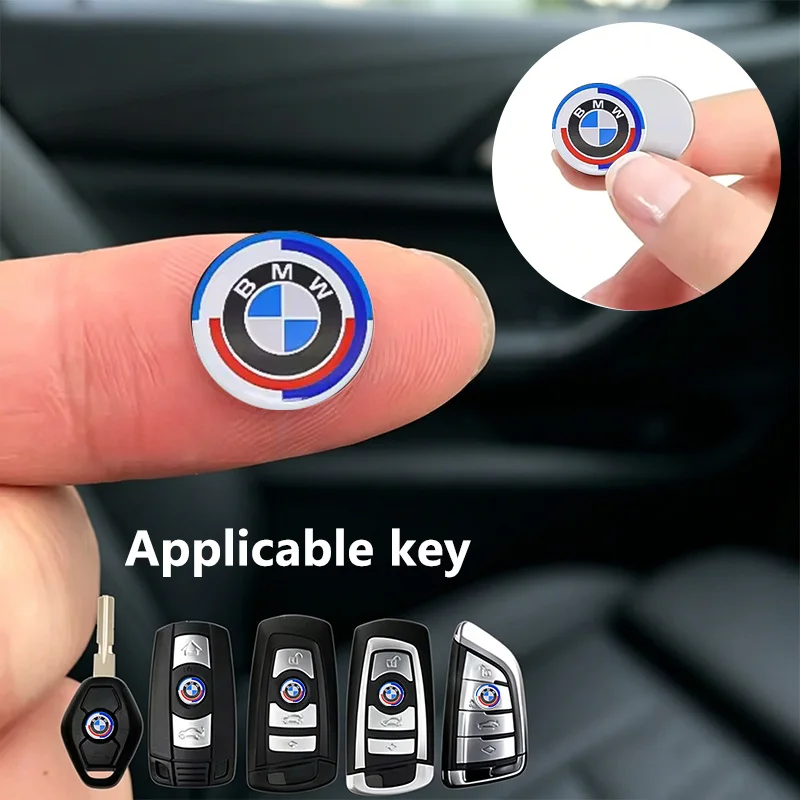 Autoschlüssel-Gehäuseaufkleber Autoschlüssel-Fernbedienungs-Dekor für BMW 50th E34 E36 E60 E90 X5 X6 M3 M5 M6 E71 F01 F02 F87 E46 E39 Aufkleber