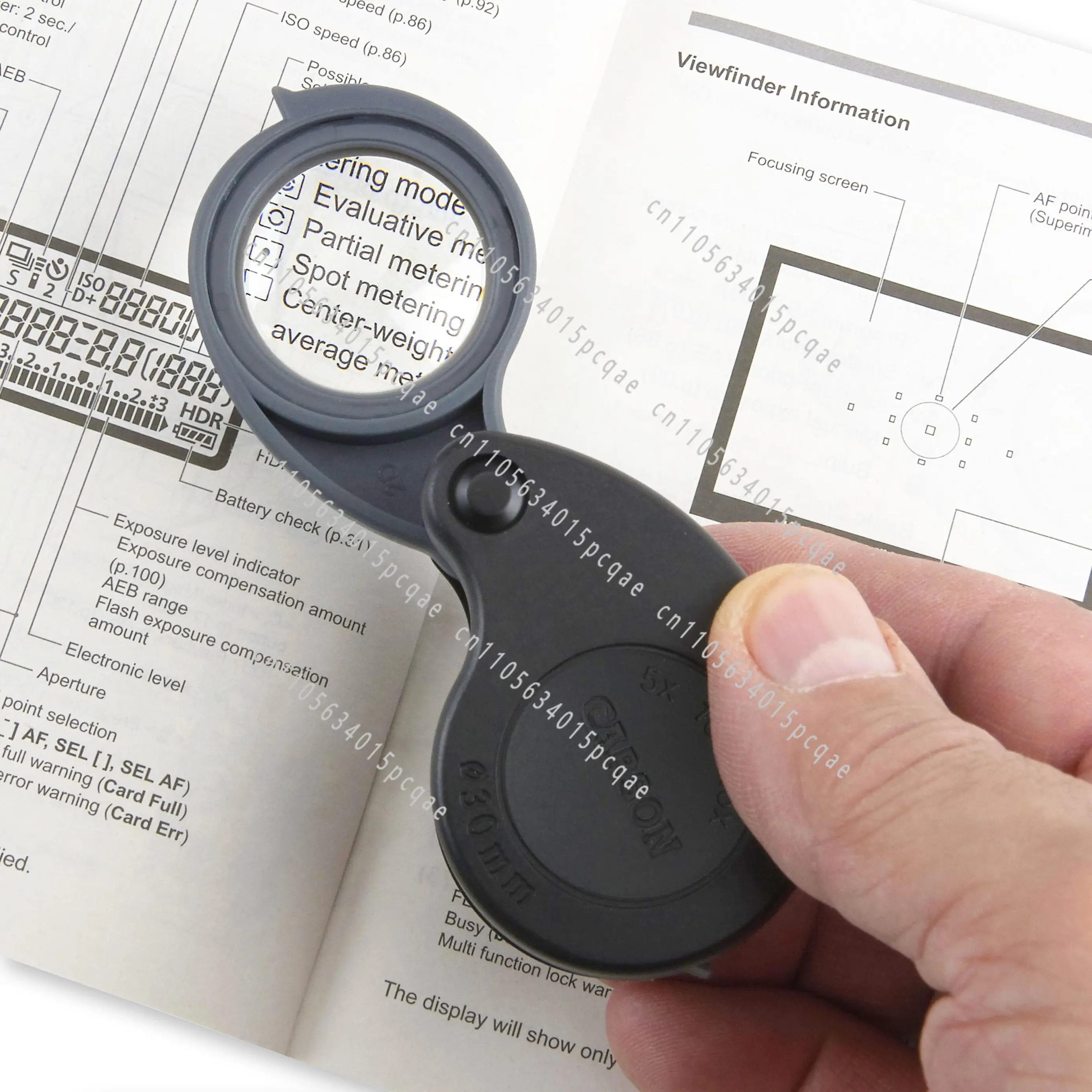 TV-15 Folding Magnifying Glass 5x10x15x Group Silver Yuan Calligraphy and Painting Special Magnifying Glass