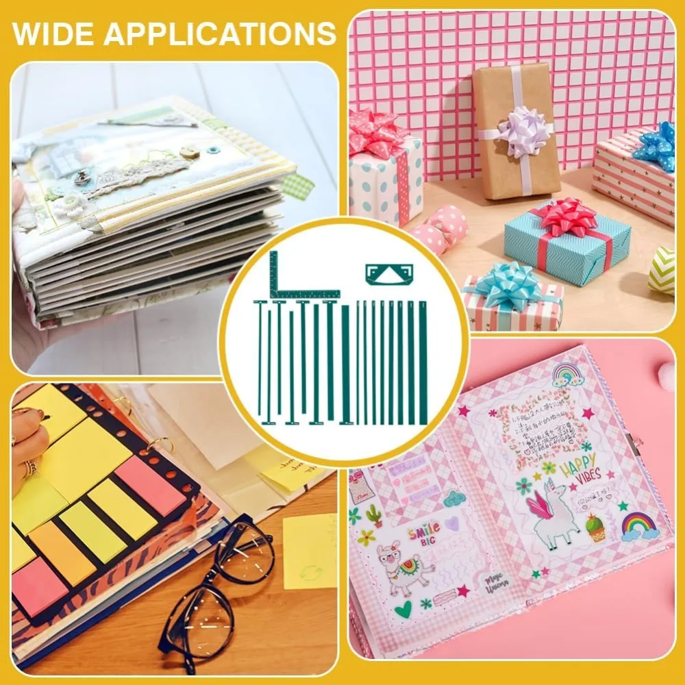 1 مجموعة 18 قطعة قوالب تجليد الكتب الاكريليك المرنة كتاب ملزمة حزمة البط البري تجليد الكتب سهلة سكرابوكينغ أداة T-شكل عدة