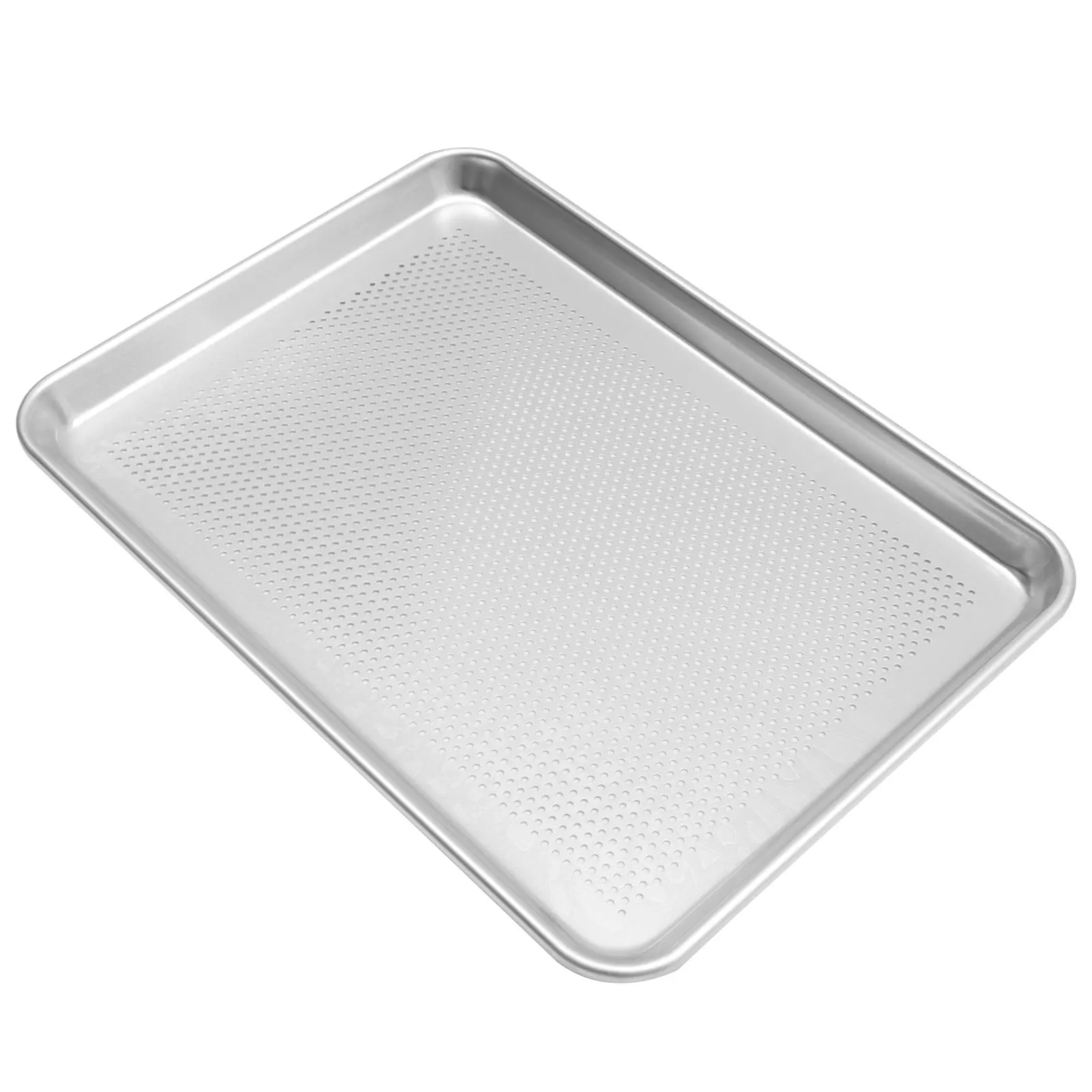 

Multifunctional Aluminum Alloy Baking Plate Rectangular Silver Rustproof Grilling Steaming Dual Use Kitchen Tool Barbecue Tray