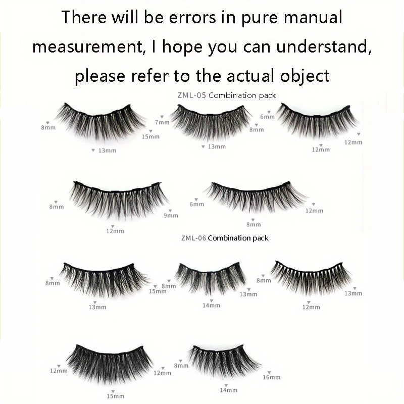 Magnetic false eyelashes, five magnet liquid eyeliner eyelashes, with tweezers set, 3D three-dimensional natural thick, suitable