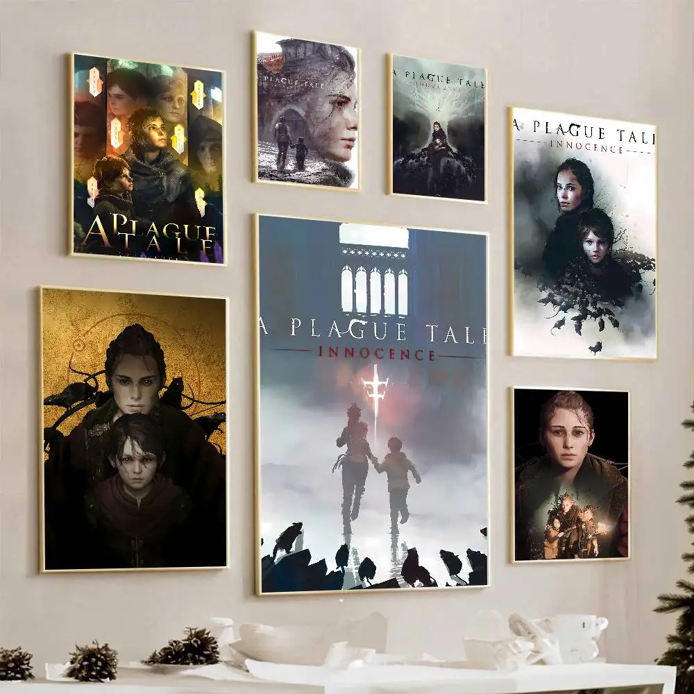 1PC Game A Plague Tale Innocence Poster HD Art Sticky Wall Waterproof Home Living Room Bedroom Bar Aesthetic Decoration