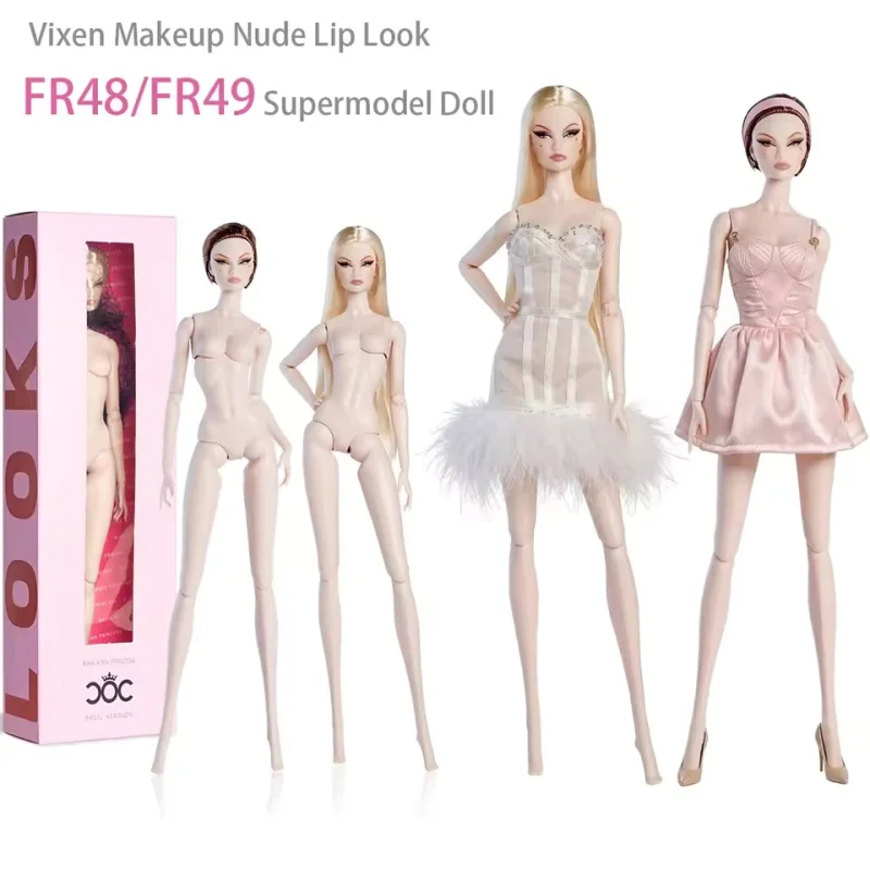 New 32cm 1/6 Supermodel Joint Movable Make-up Doll Fashion Short /Long Hair White Skin Mannequin Doll Collectible Gift for Girls