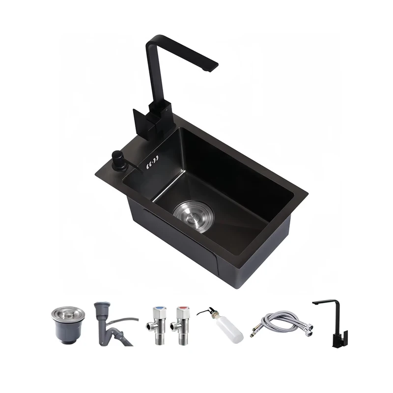 Kferfft Undermount RV Kitchen Sink 15x12 Inch Stainless Steel Single Bowl Small Sink With Faucet & Accessories Design For RV Bar